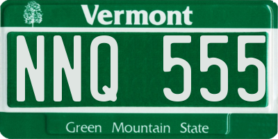 VT license plate NNQ555