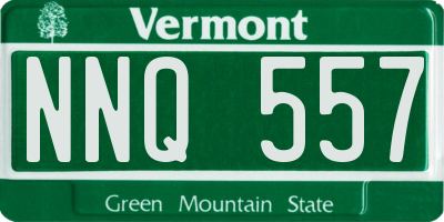 VT license plate NNQ557