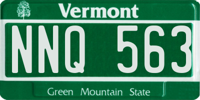 VT license plate NNQ563