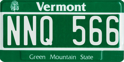 VT license plate NNQ566