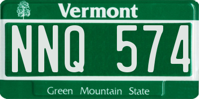 VT license plate NNQ574