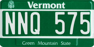 VT license plate NNQ575