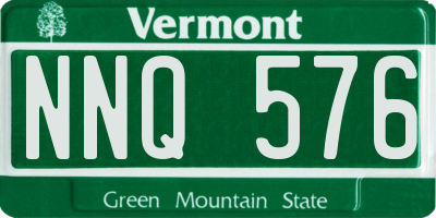 VT license plate NNQ576