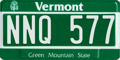 VT license plate NNQ577