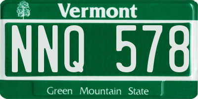 VT license plate NNQ578