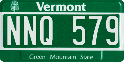 VT license plate NNQ579