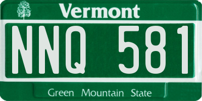 VT license plate NNQ581