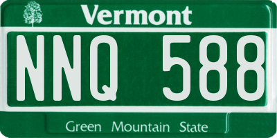 VT license plate NNQ588