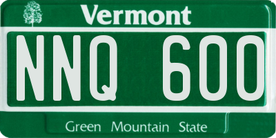 VT license plate NNQ600