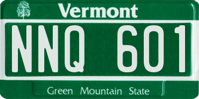 VT license plate NNQ601