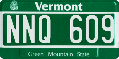 VT license plate NNQ609