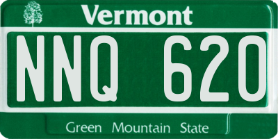 VT license plate NNQ620