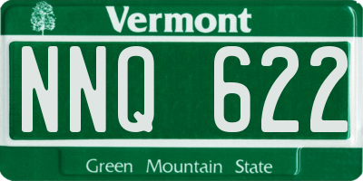 VT license plate NNQ622