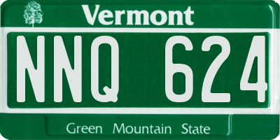 VT license plate NNQ624