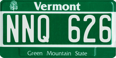 VT license plate NNQ626