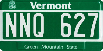 VT license plate NNQ627