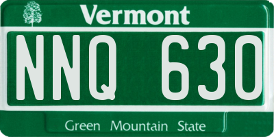 VT license plate NNQ630