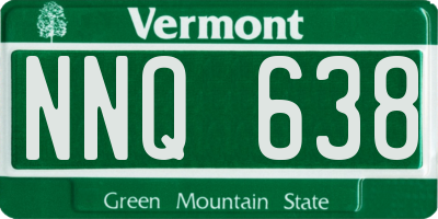 VT license plate NNQ638