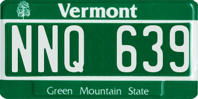 VT license plate NNQ639