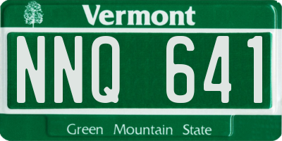 VT license plate NNQ641