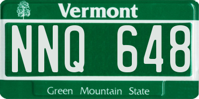 VT license plate NNQ648