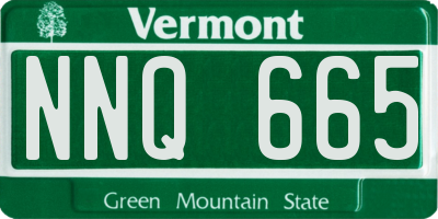 VT license plate NNQ665