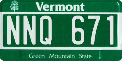 VT license plate NNQ671