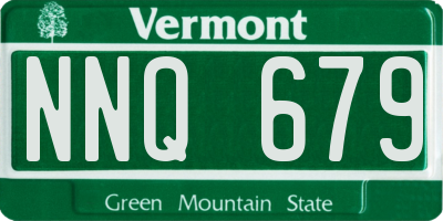 VT license plate NNQ679