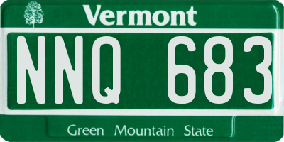 VT license plate NNQ683