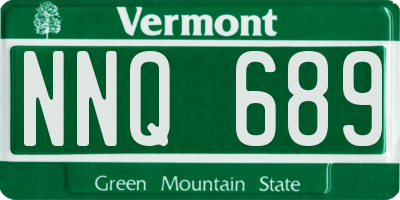 VT license plate NNQ689