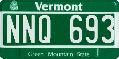 VT license plate NNQ693