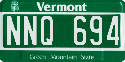 VT license plate NNQ694
