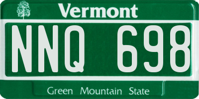 VT license plate NNQ698