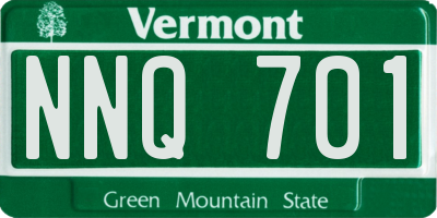 VT license plate NNQ701