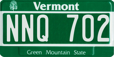 VT license plate NNQ702