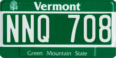 VT license plate NNQ708
