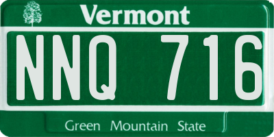 VT license plate NNQ716