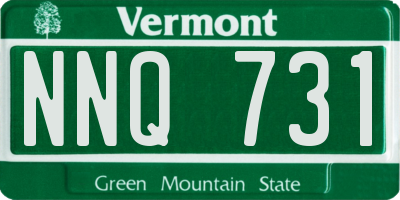 VT license plate NNQ731