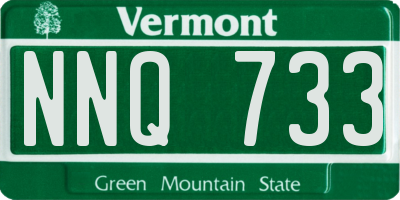 VT license plate NNQ733
