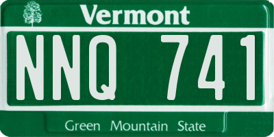 VT license plate NNQ741