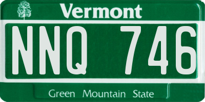 VT license plate NNQ746