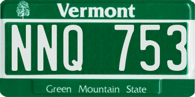 VT license plate NNQ753