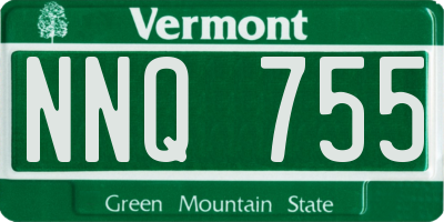 VT license plate NNQ755