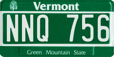 VT license plate NNQ756