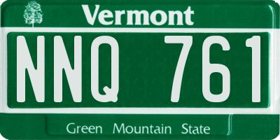 VT license plate NNQ761