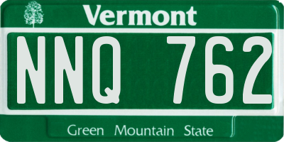 VT license plate NNQ762