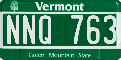 VT license plate NNQ763