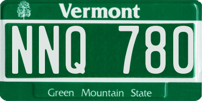 VT license plate NNQ780