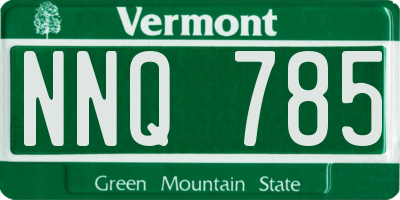 VT license plate NNQ785