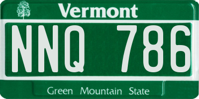 VT license plate NNQ786